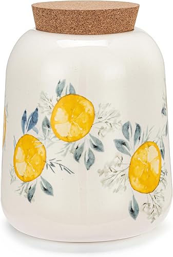 Vista 18 de DEMDACO Heartful Home by Tracy Pesche Collection - Tarro pequeño de cerámica con tapa de corcho, diseño de corazón rojo, puntos y rayas negras, 4.5