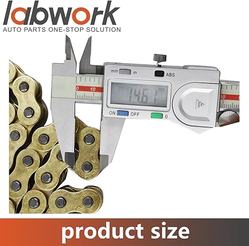 Miniatura 4 de labwork 520 O-Ring Gold Drive Chain 120 Links Reemplazo para Honda Suzuki Kawasaki 520 X 120 con Masterlink