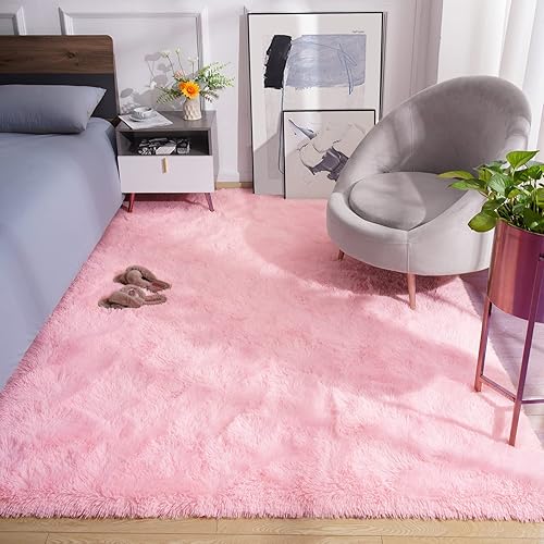 Miniatura 144 de Amearea Alfombra suave y esponjosa de alta calidad, moderna, 5 x 7 pies, alfombras de felpa mullida para sala de estar, dormitorio, habitación