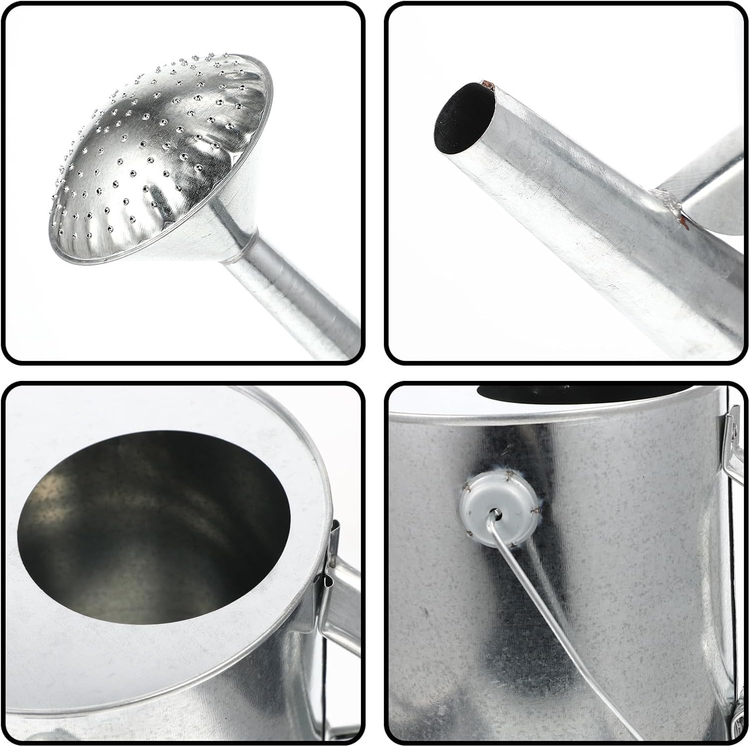 Vintage 5l Galvanized Watering Can Long Spout Sprinkling Pot for Indoor Outdoor Gardening Plant Watering Tool