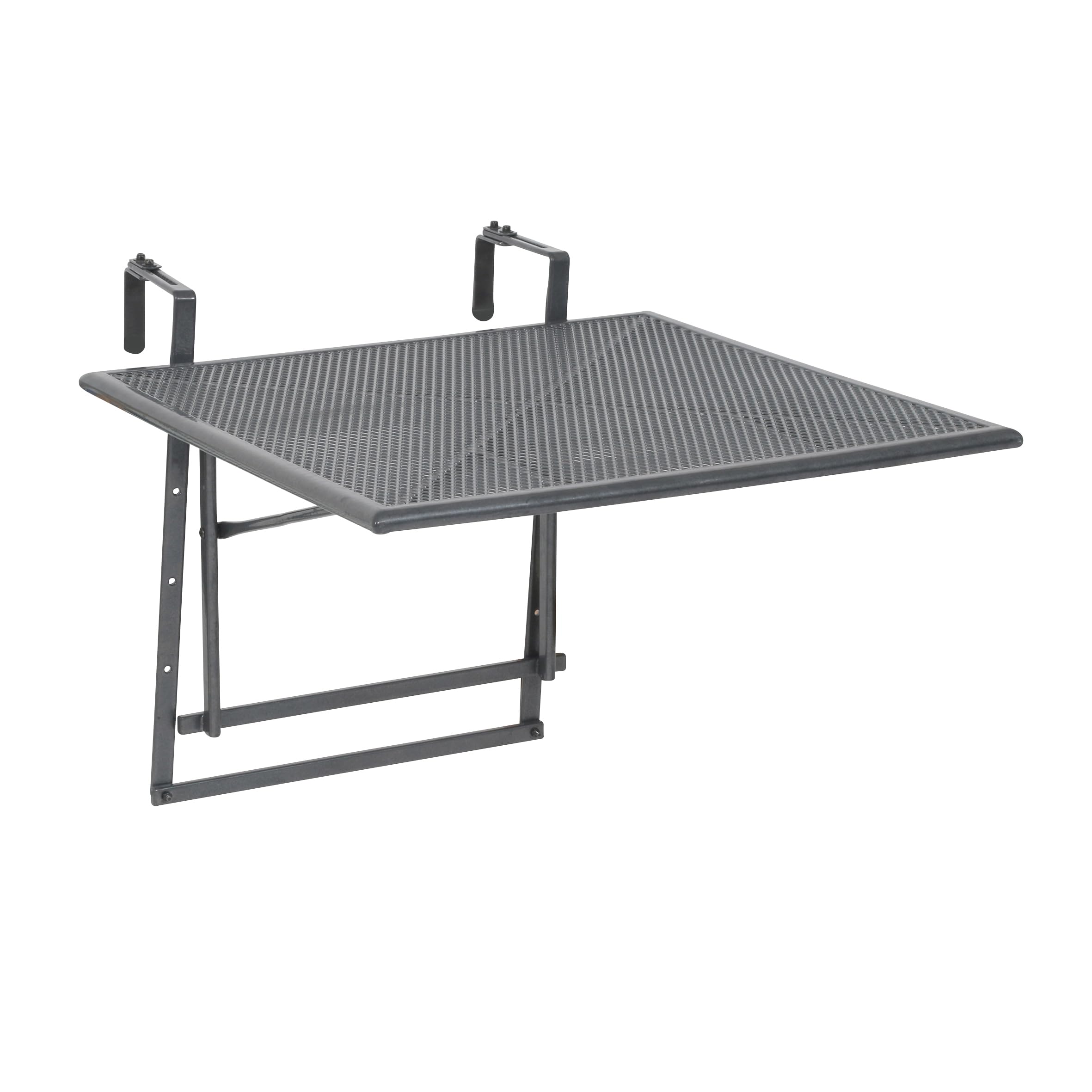 Table de balcon pliable et réglable en hauteur Greemotion Toulouse gris fer