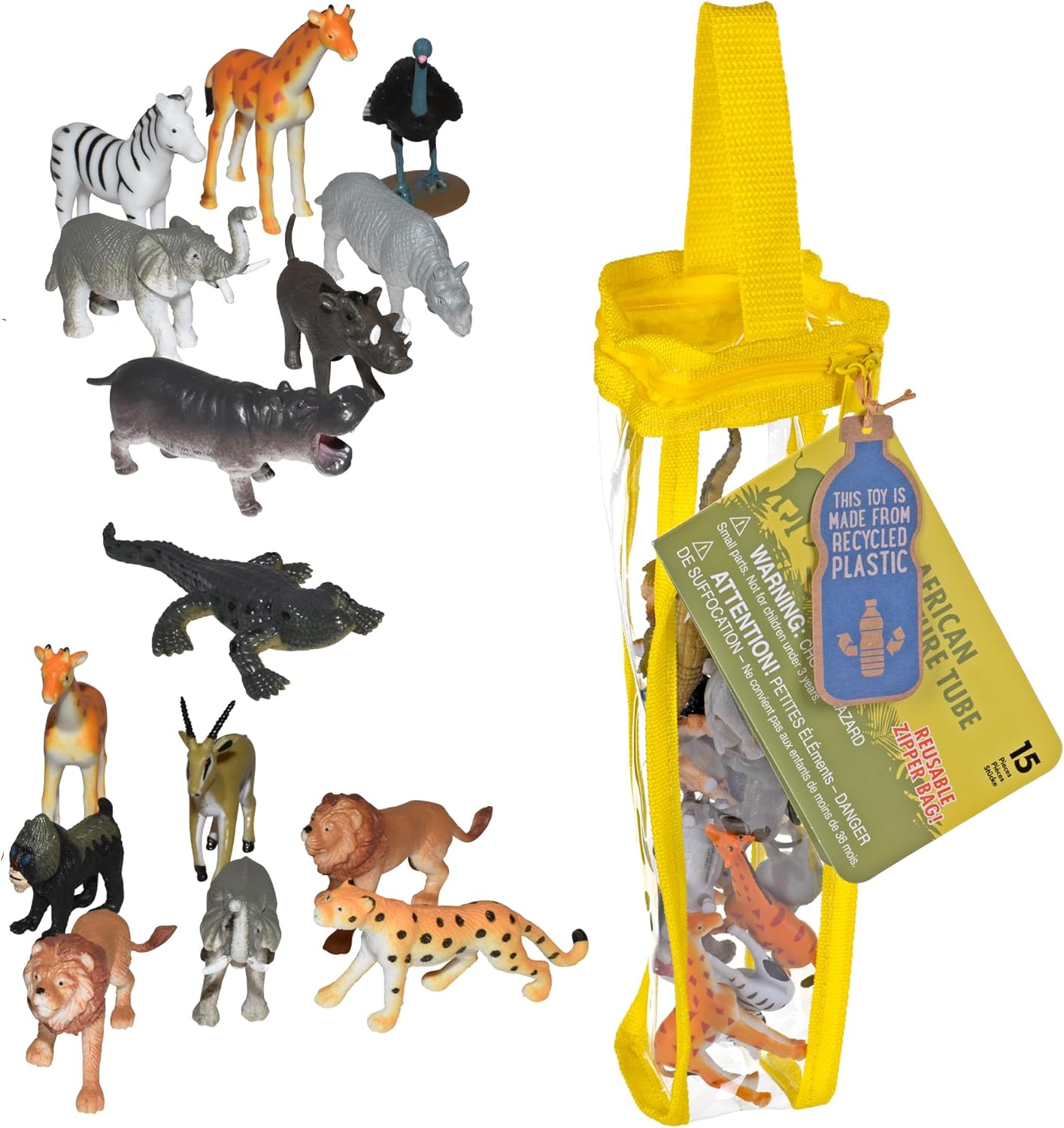 Wild Republic Nature Tubes Eco Africa,Toy Figures, Educational Toys, Interactive Play Set, Eco Friendly