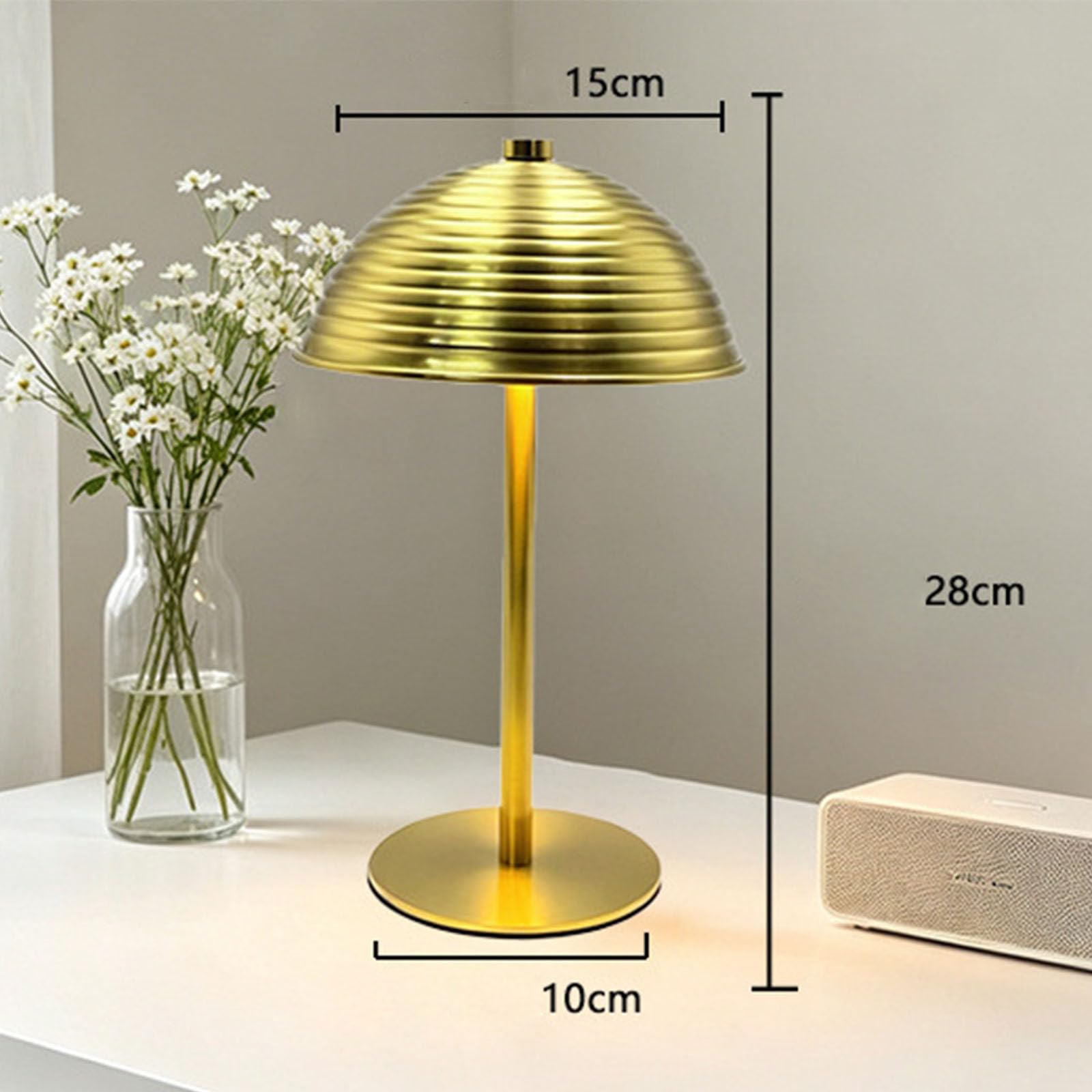 Lampada da comodino alla senza fili con modalità, Black