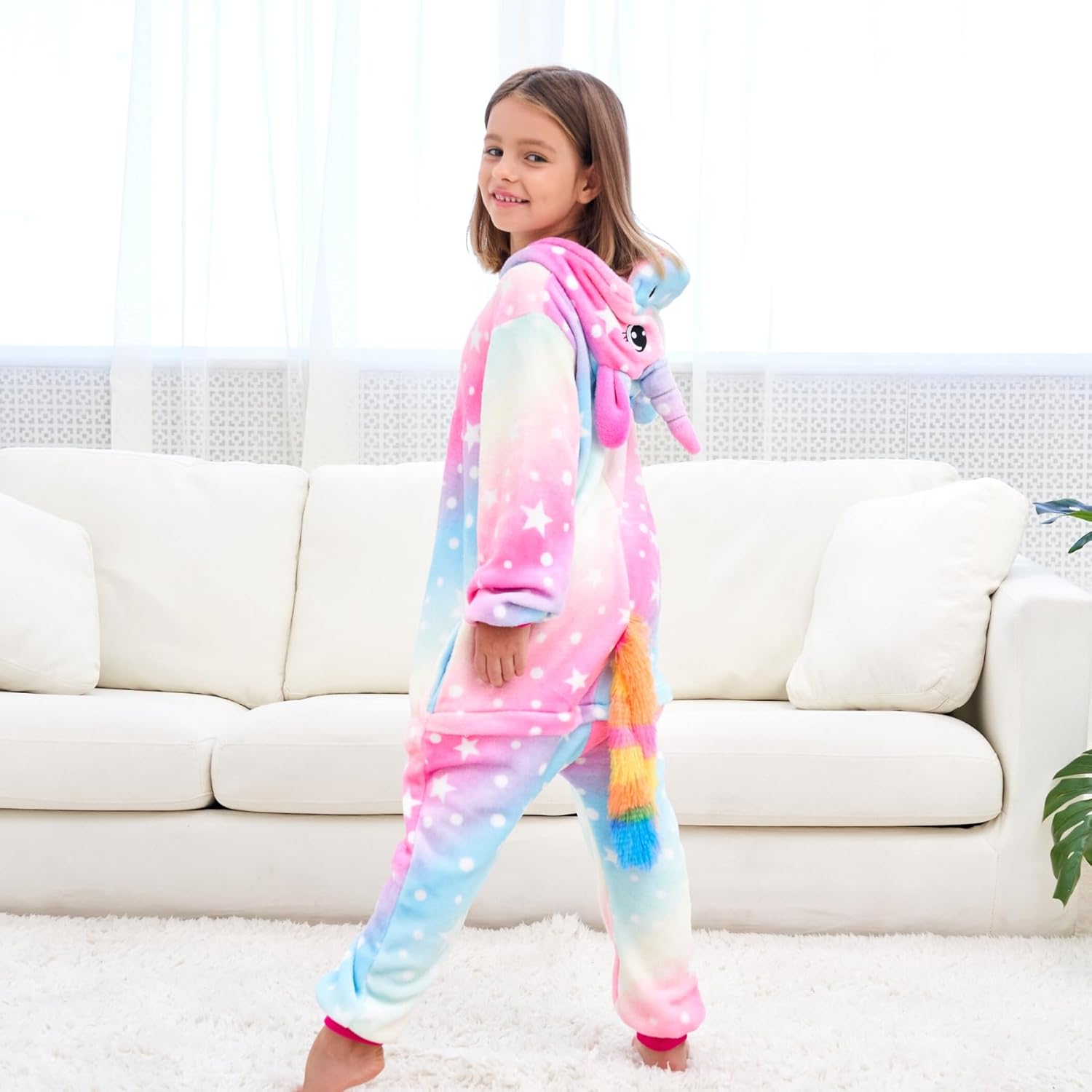 FZOSM Cute Girls Unicorn Halloween Costume Cosplay Onesie