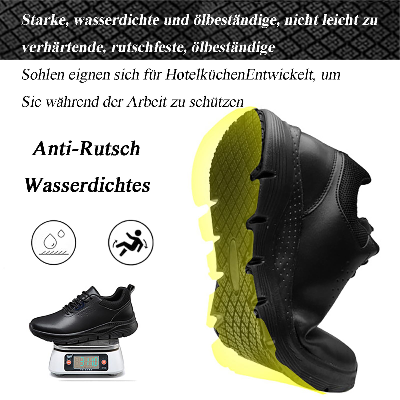Męskie i damskie lekkie wygodne buty robocze, antypoślizgowe buty do gotowania, buty szefa kuchni, buty do gastronomii i kuchni, buty robocze, do szpitala i opieki, serwis i czyszczenie