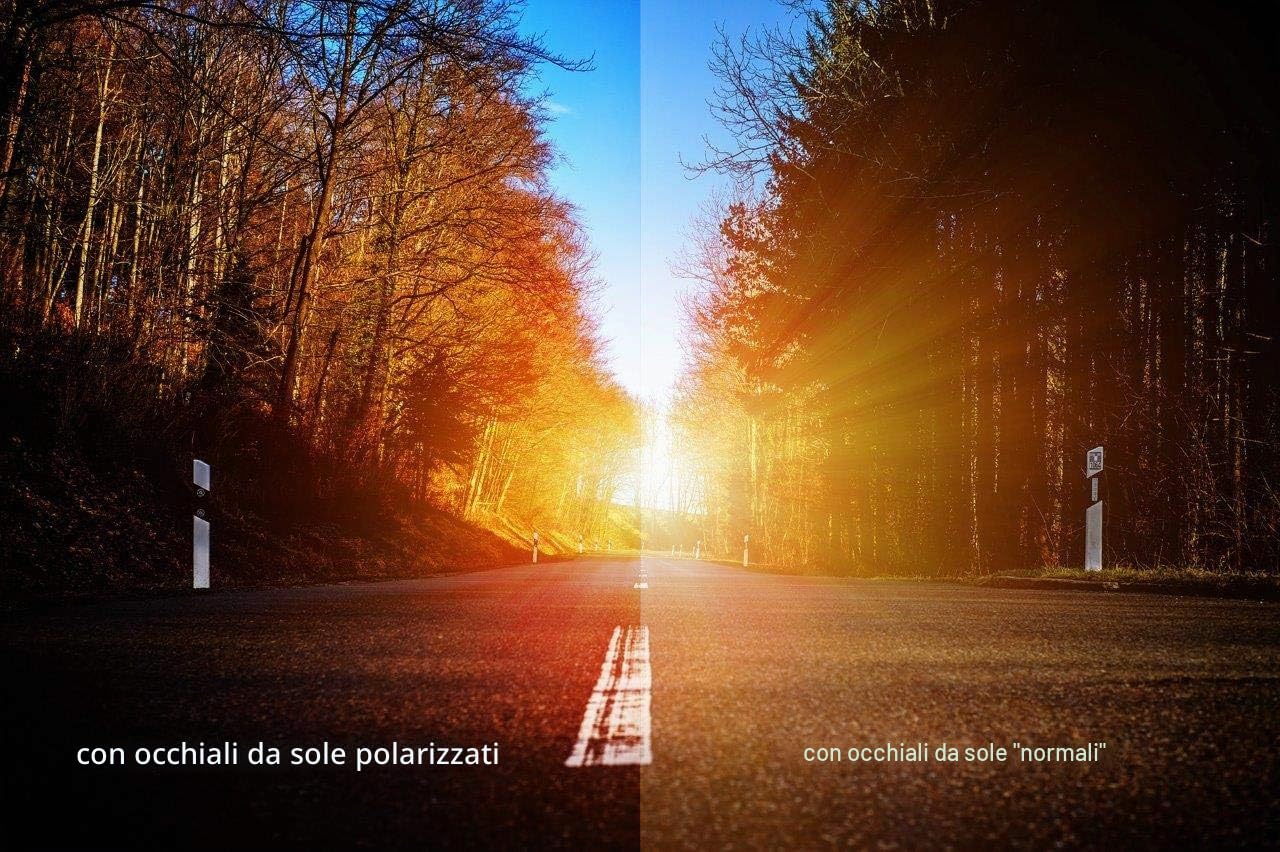 Urbanium Eyewear Modello Rio occhiali da sole sportivi con lenti graduate con lenti nere polarizzate in vari spessori