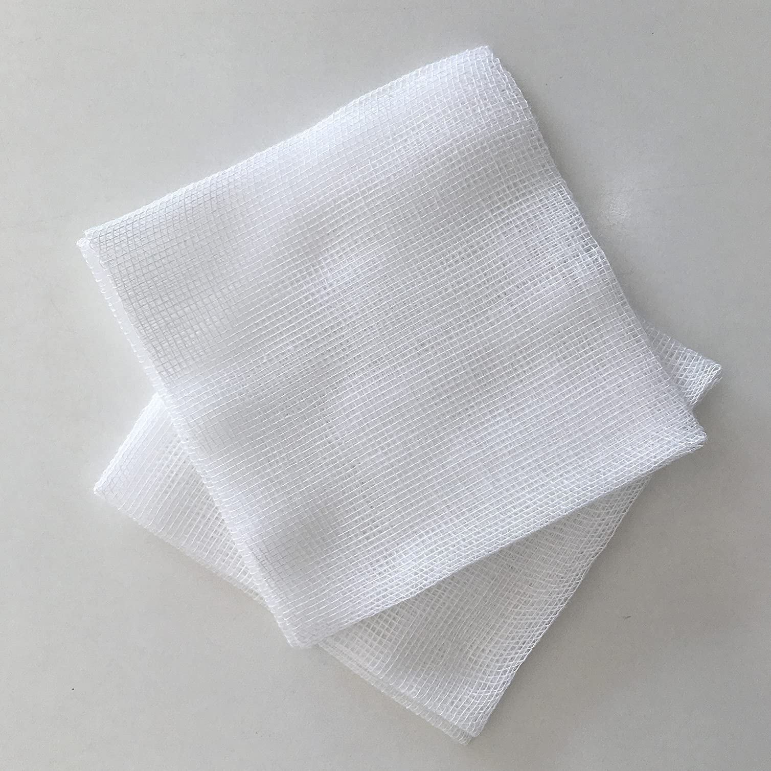 Medrull Nicht Sterile Wundauflagen Baumwolle 8-lagige Kompressen 10x10 cm100 Stück Mulltupfer Unsterile (Packung mit 4)