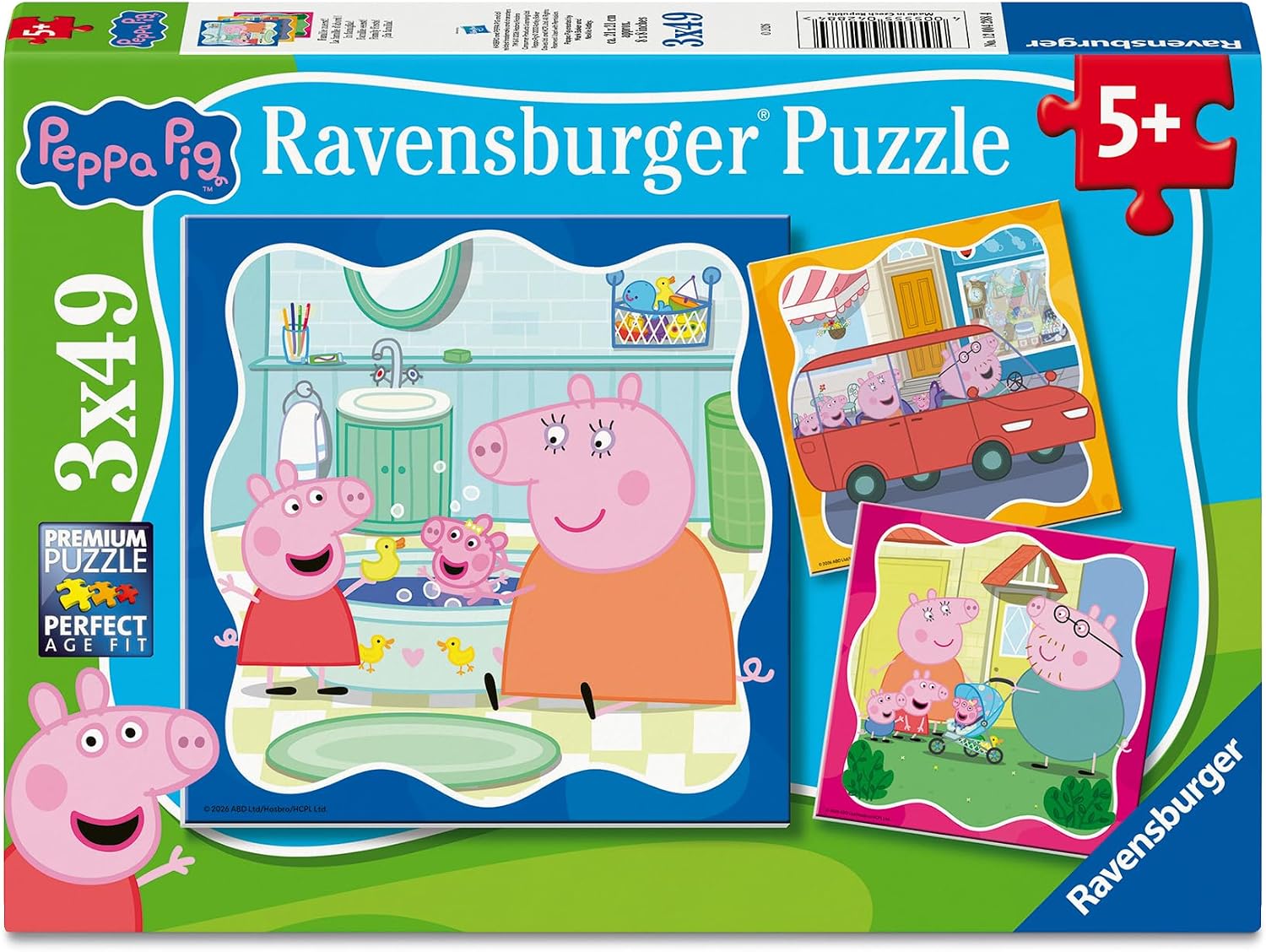 Ravensburger Peppa Pig 3x49 Piece Puzzle Set for Kids 5+