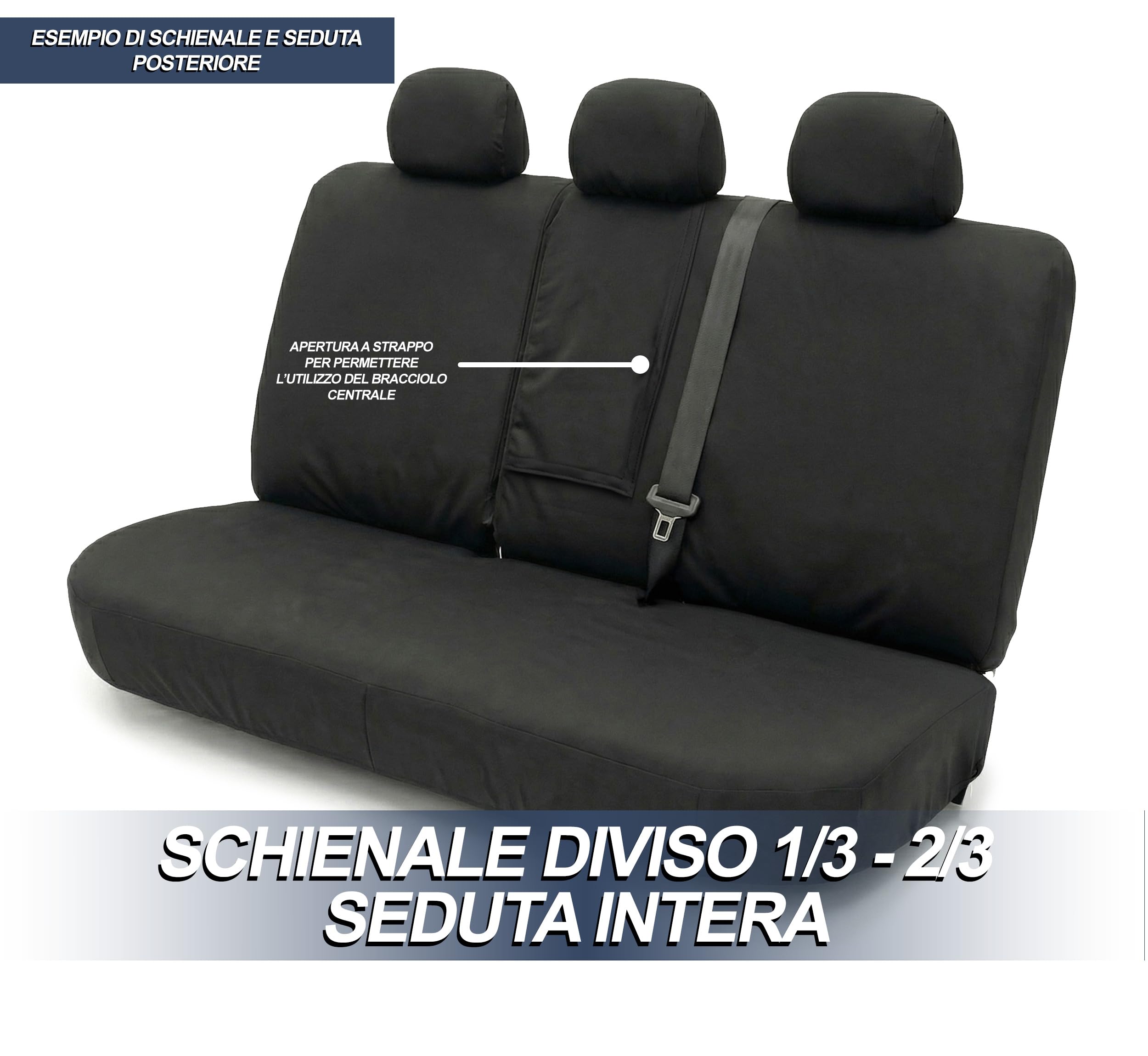 Auto Accessori Lupex Coprisedili Compatibili per Qashqai 2006-2021 J10 J11, Set Anteriori o Completo 12 Pezzi, in Policotone Traspirante (Nero, Set Completo)