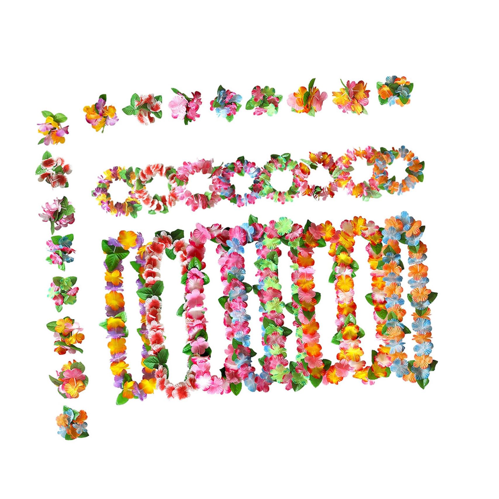 1 Set Ghirlande Hawaiane Collane Fasce e Bracciali per Feste Estive per Spiaggia e Decorazioni per Party Hawaiiani