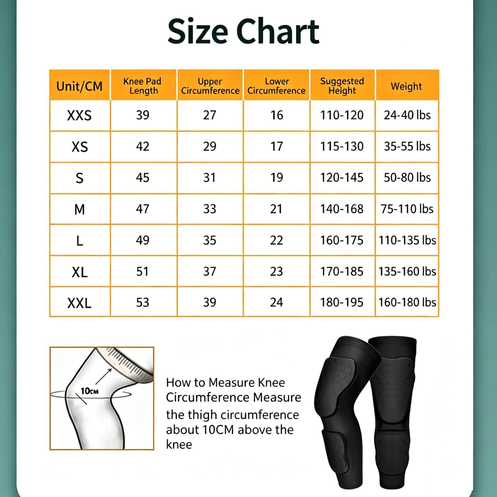Qianly 2 Piezas Rodillera Deportiva Mangas Estabilizadoras Protector Almohadilla Gel Antigolpes Ajuste Poliéster Spandex Adecuado para Fútb, Xxs