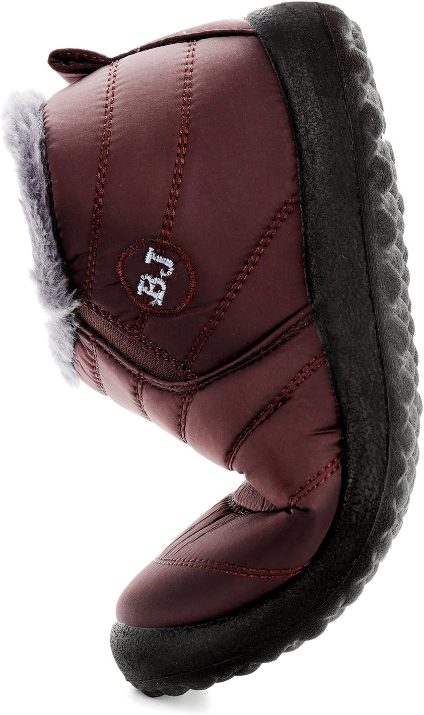 Womens Snow Boots Winter Warm Booties Fur Lined Anti-Slip Ankle Boots Outdoor Slip On Waterproof Booties Comfortable Warm Shoes - Image 4
