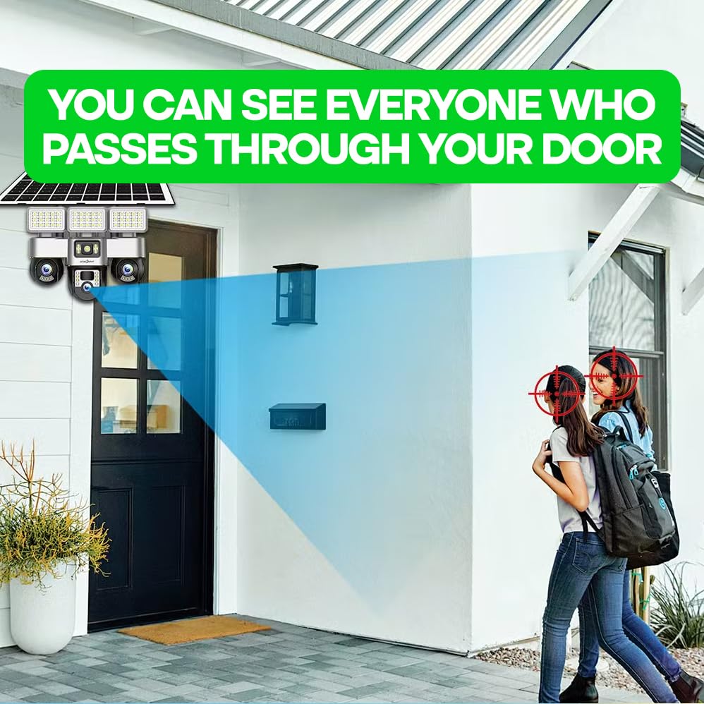 Active Pixel 4G Solar Camera person detection at a doorway