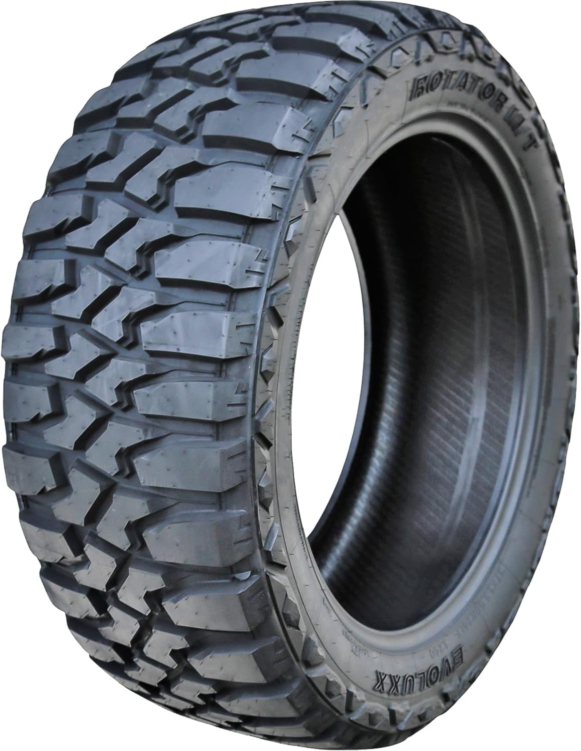 Evoluxx Rotator M/T Mud Off-Road Light Truck Radial Tire-35X12.50R22LT 35X12.50X22 35X12.50-22 121Q Load Range F LRF 12-Ply BSW Black Side Wall