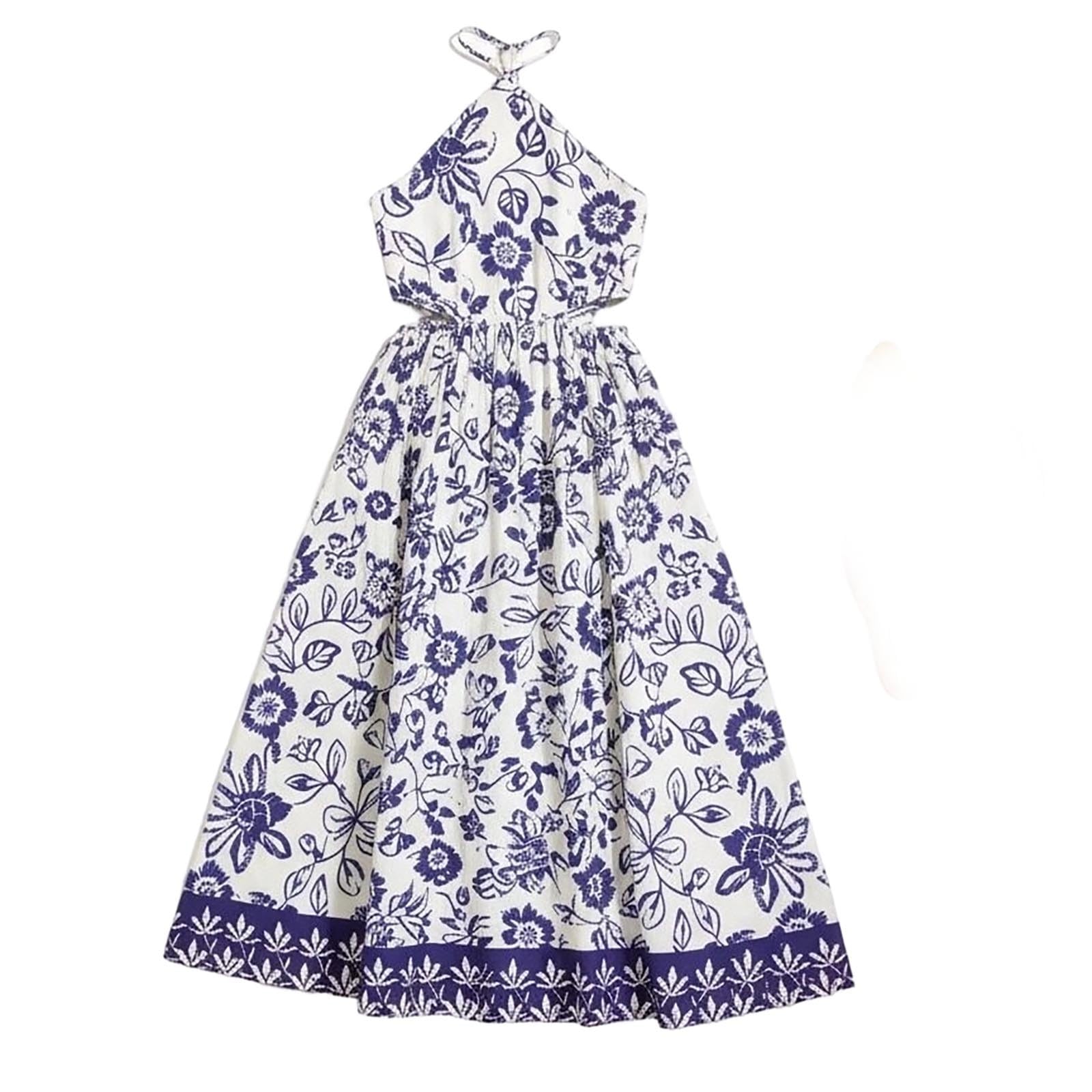 Robe bohème été aérienne et décontractée à motif fleuri - 6