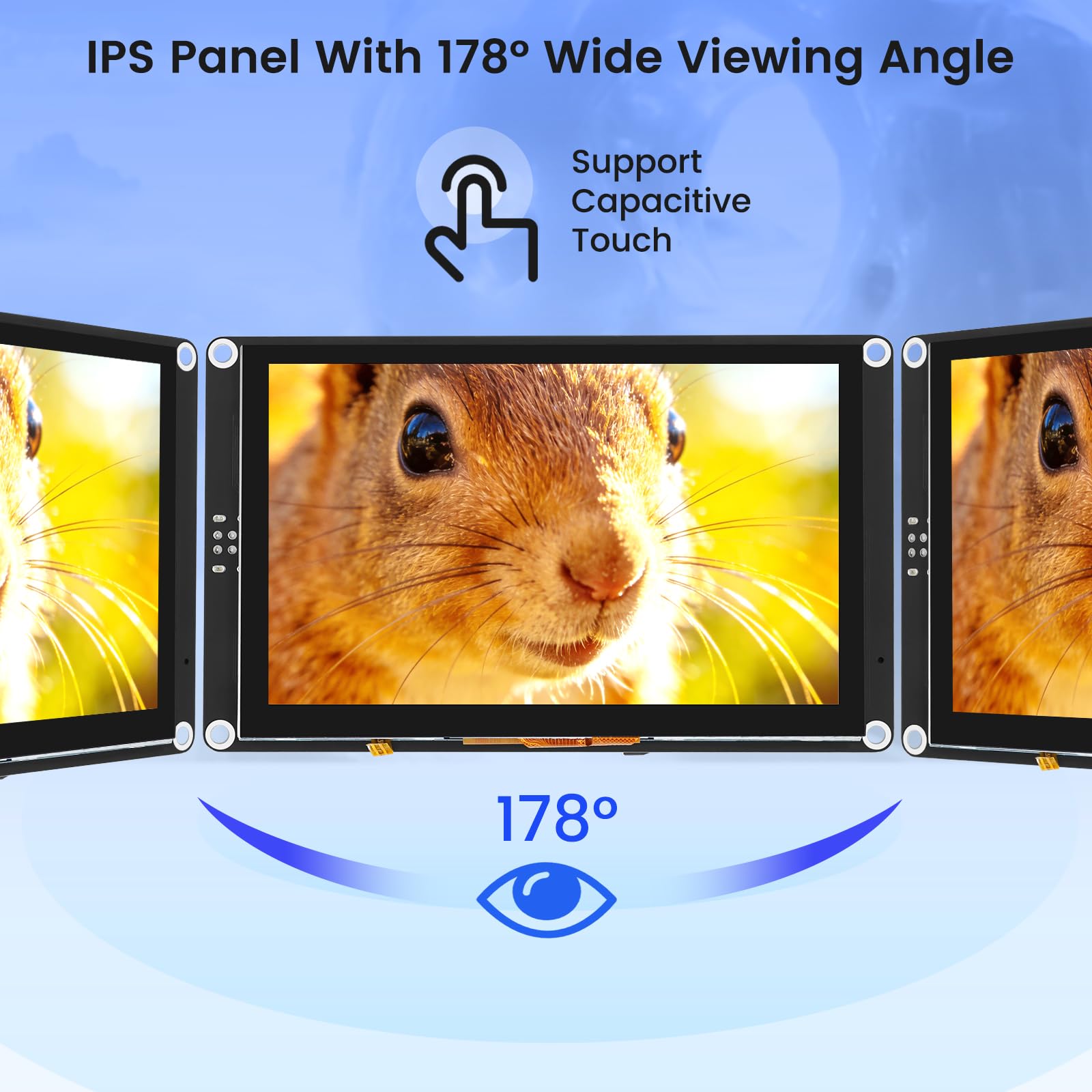 ELECROW ESP32 Display 800 × 480, 4,3 pollici HMI Advanced ESP32 IPS Touch Display, supporto interazione vocale AI, processore dual-core LX7 a 32 bit, fino a 240 MHz, compatibile con Arduino, ESP-IDF e