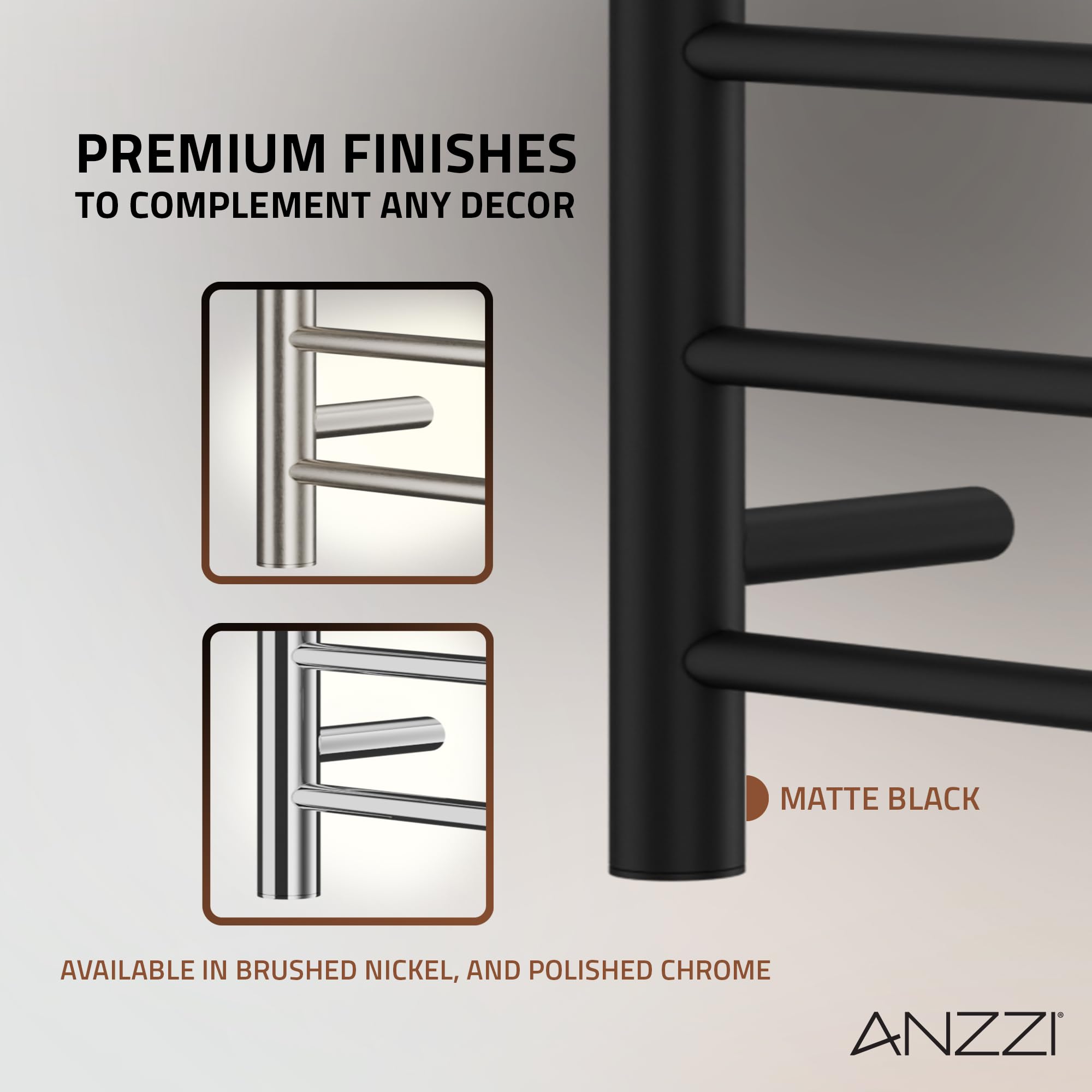 Amazon.com: ANZZI Eve Modern 8-Bar Wall Mounted Towel Warmer with