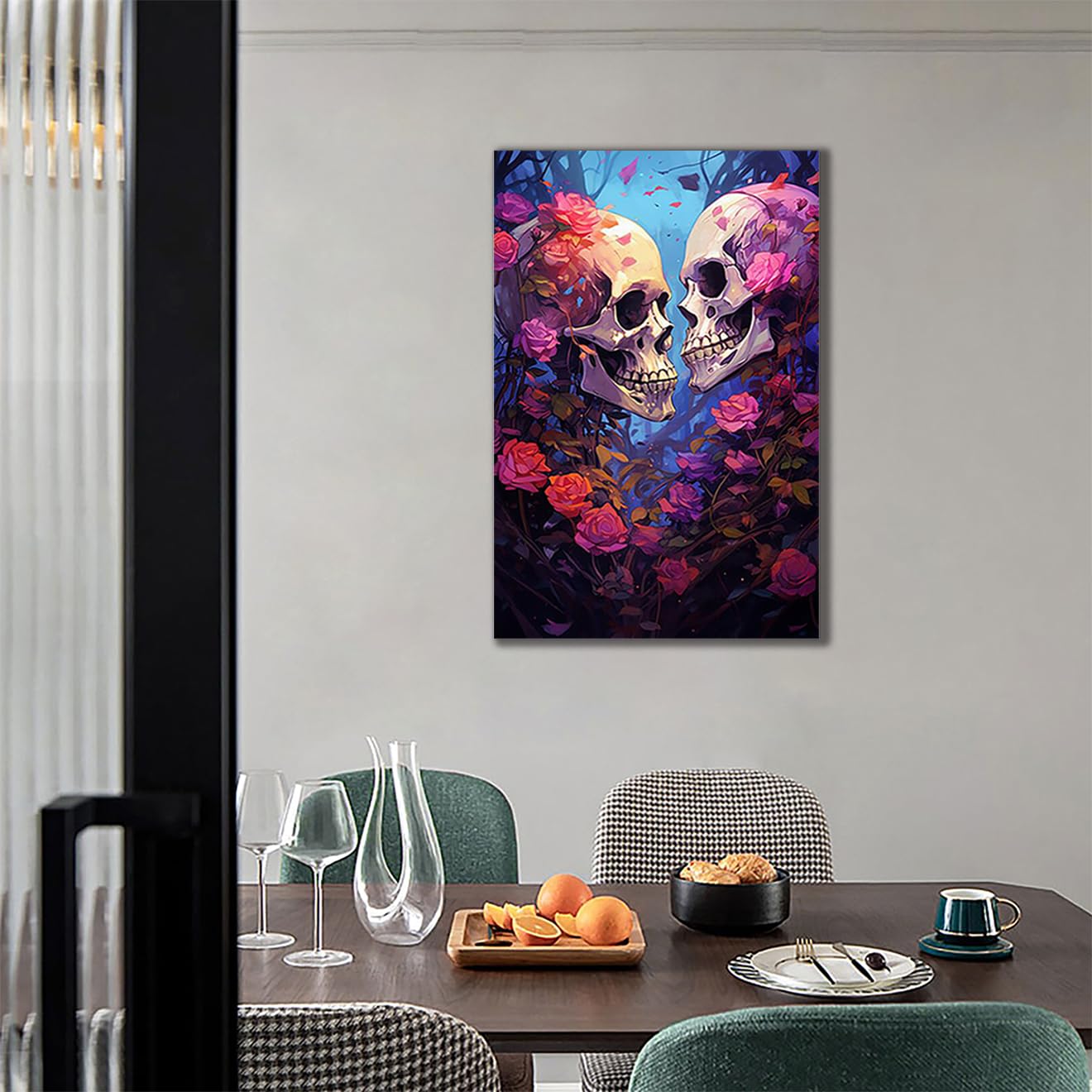Amazon.com: Abstract Art Canvas Wall Art Skull Wall Art Painting