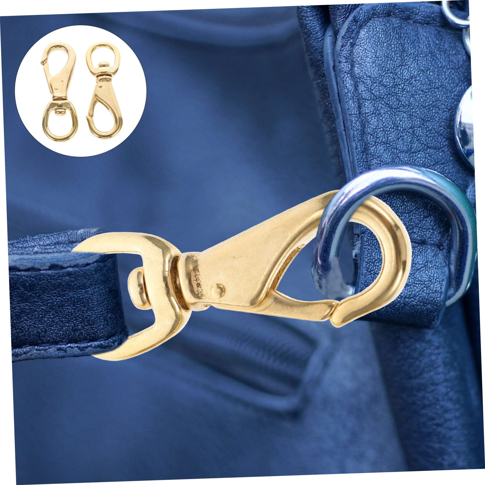 6piezas Hebillas De Mano Multifuncionales De Cobre Accesorios Para Bolsos y Maletas Mosquetones Giratorios Para Práctico y Resistente