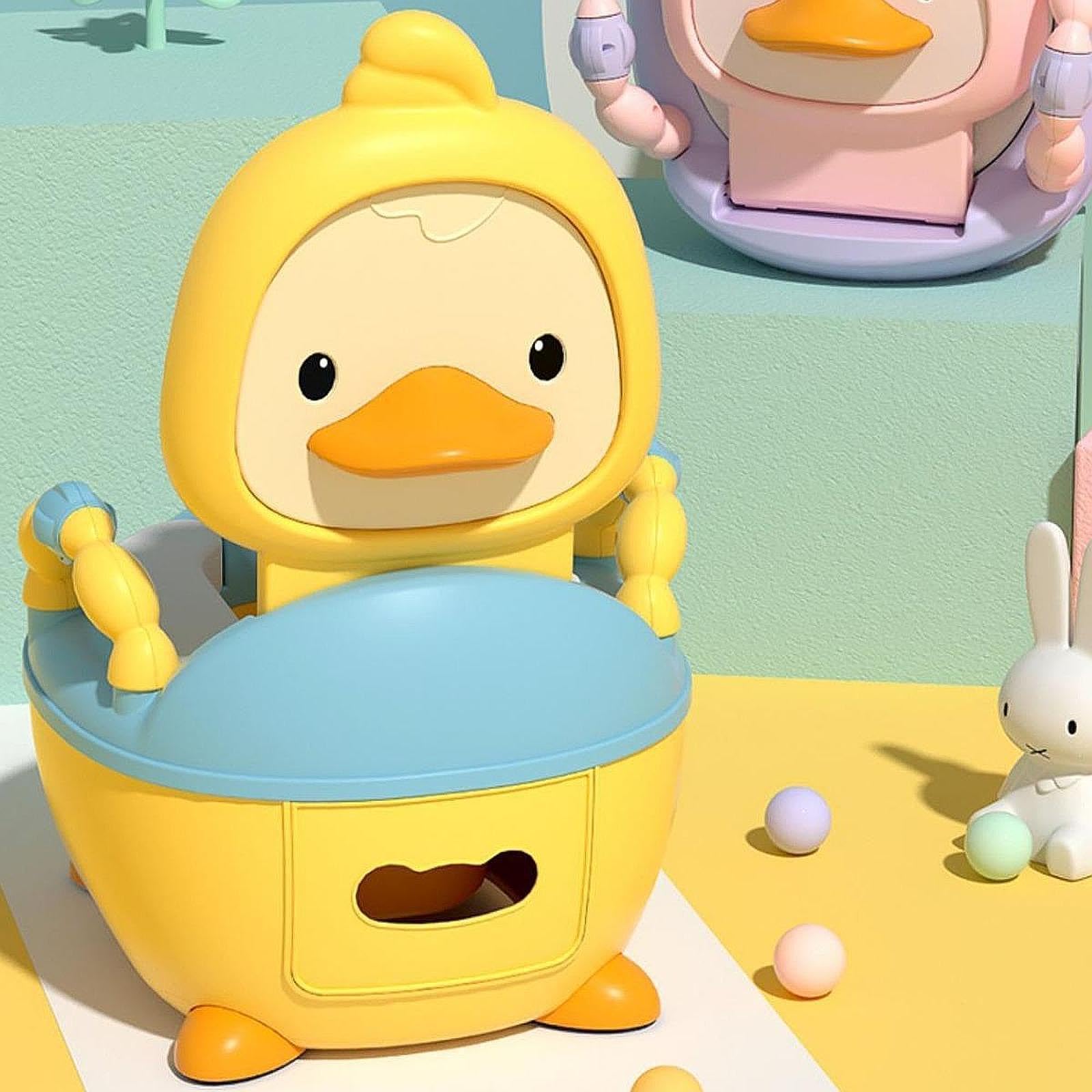 perfeclan Sedile vasino da bagno in vasino per bambini, versatili portatili sedile del bagno di allenamento vasino per la guida di viaggio, Giallo