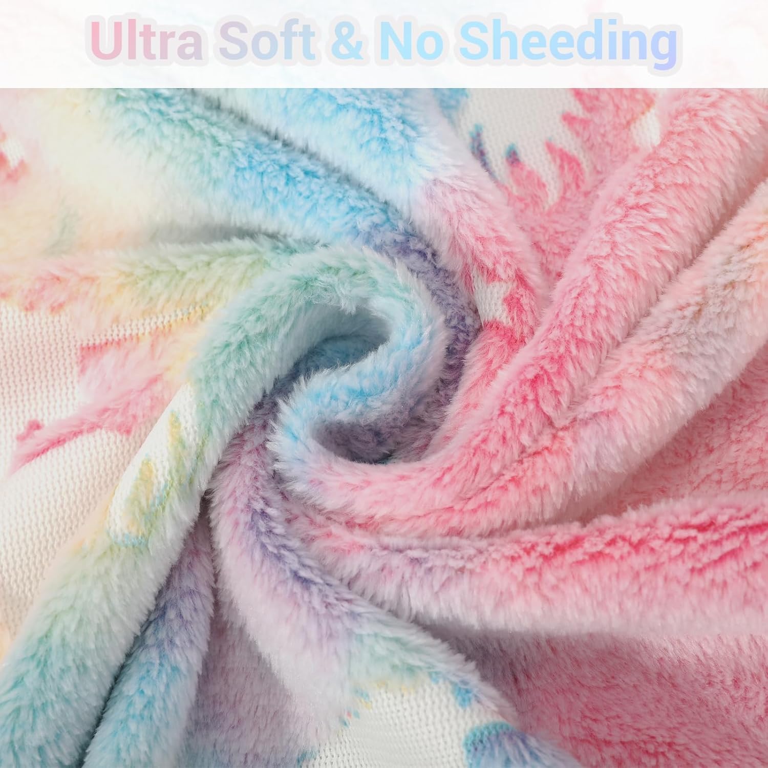 Viviland Kids Throw Blanket Glow in The Dark, Pink Unicorn Toddler Blankets for Girls, Soft Warm Lightweight Plush Throw Blanket Fleece for Sofa Chair Couch Bed Gift for Kids, 30" x 40" - Image 6
