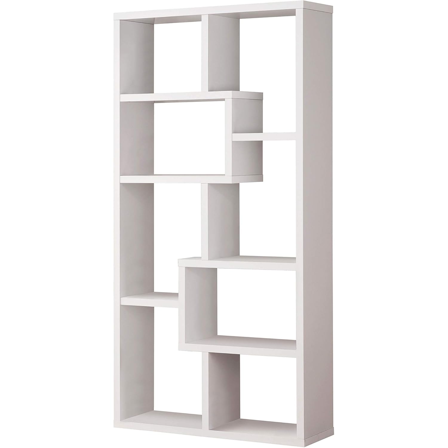 Multiple Cubed Rectangular Bookcase White Furniture & Decor