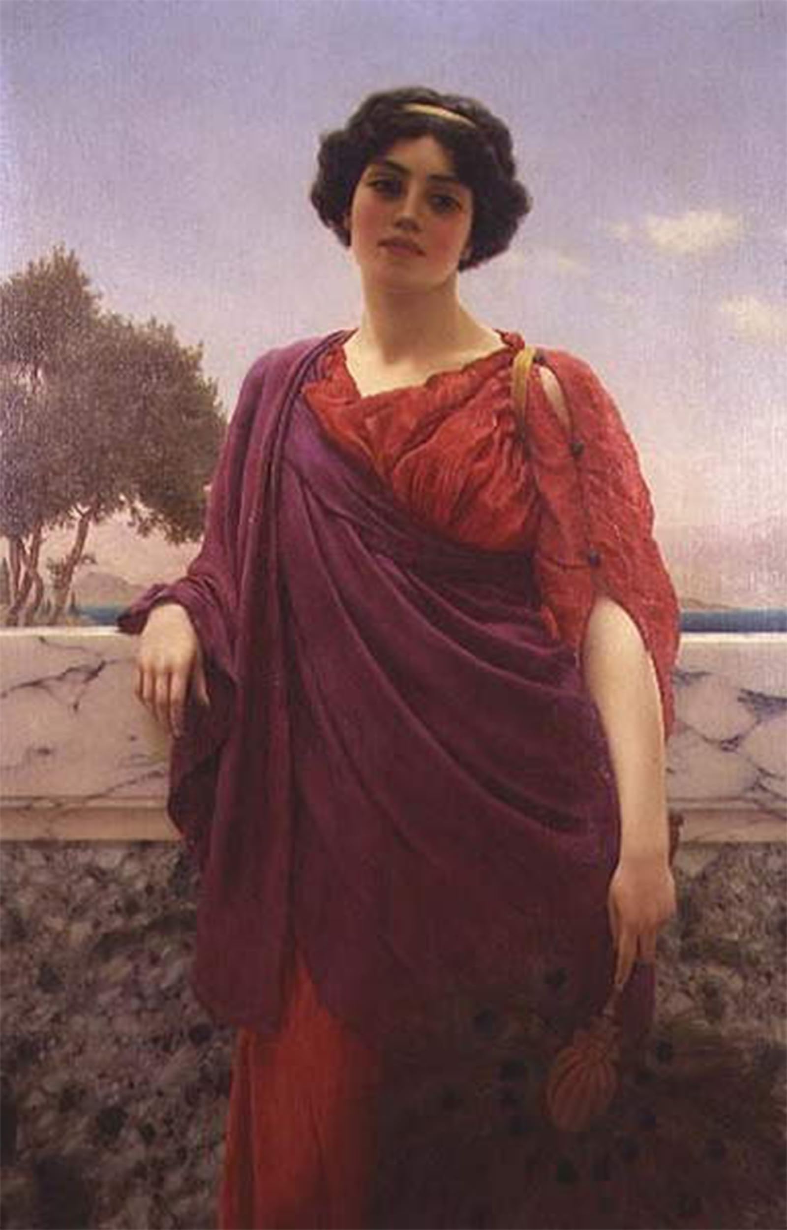 SERENDIPITP Vintage Wall Art Canvas Nordic Poster Canvas Print Picture Rendezvous by John William Godward Wall Art Poster for Home Decor 60x90cm