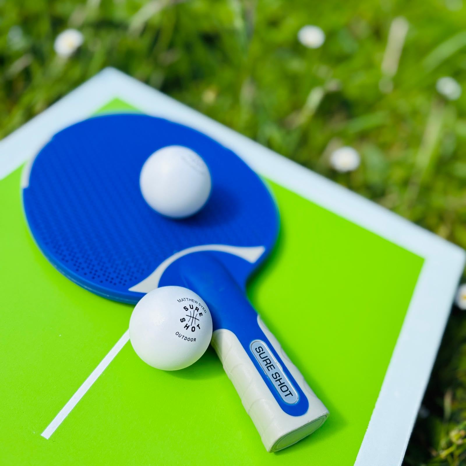 Sure Shot Bate de Tenis de Mesa para Exteriores Matthew Syed, Azul, Talla única