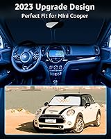 Vista 2 de Parasol para parabrisas personalizado para Mini Cooper 2023 2022 2021 2020 2019 2018 2017 2016 2015 reflectante calor solar UV protector plegable