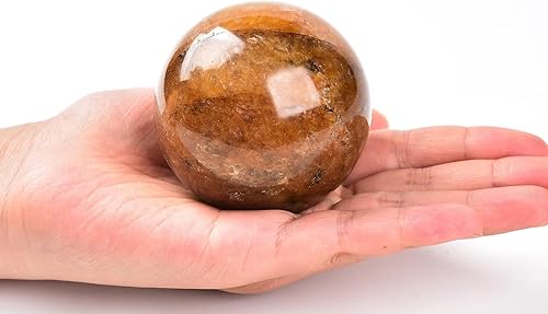 Miniatura 9 de AMOYSTONE Bola de labradorita Bola de cristal de cuarzo natural con base de madera