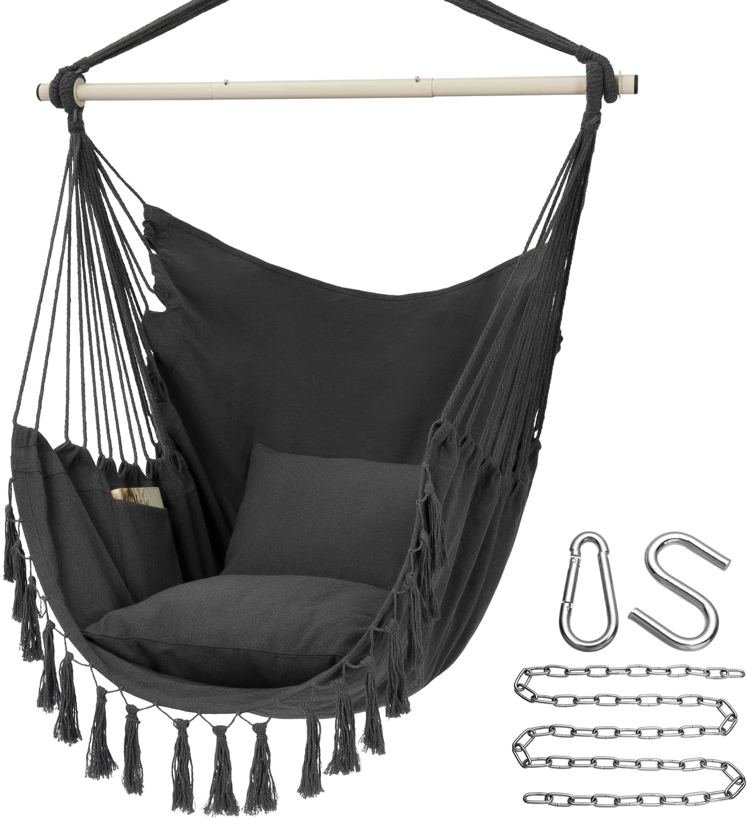Hammock Chair Macrame Swing,Distinctive Cotton Canvas