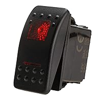Vista 1 de Amarine Made Interruptor basculante impermeable de 12 V y 20 amperios de encendido y apagado de 2 posiciones para barco marino DPDT de 7 pines con 2
