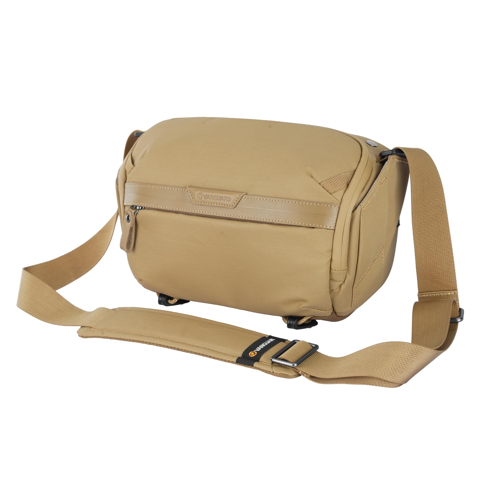 VANGUARD VEO Metro S4L Camera &amp; Everyday Shoulder Bag (Beige) – Fits Mirrorless/DSLR + 2 Lenses, 8.3" Tablet Storage, Top-Access Design, Travel-Ready
