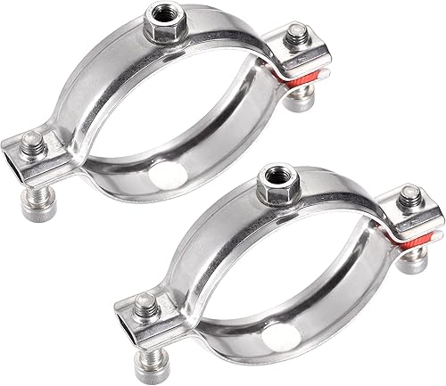 Miniatura 9 de uxcell Soportes de tubería de montaje en techo de pared, abrazadera de soporte de tubo ajustable de acero inoxidable 304 para tubo de 0.748-0.866