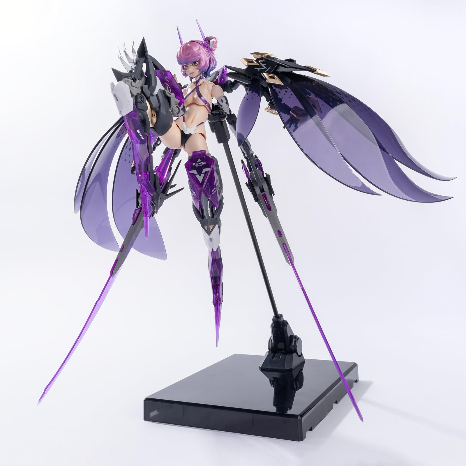 Pipigirl 1:10 Mech Action Figures, Starflower Black IRIS, Mecha Musume, Height 7.87 inch Collectible Mecha Action Figures Kits