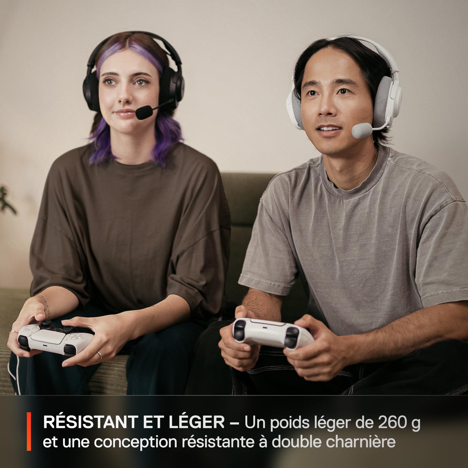 SteelSeries Casque Arctis Nova 3P Wireless - Appli Mobile Companion - Batterie 40h - Haut-parleurs magnétiques en néodyme - 2,4 GHz/Bluetooth - Micro détachable - PS5, PS4, PC, Switch, Mobile -Noir