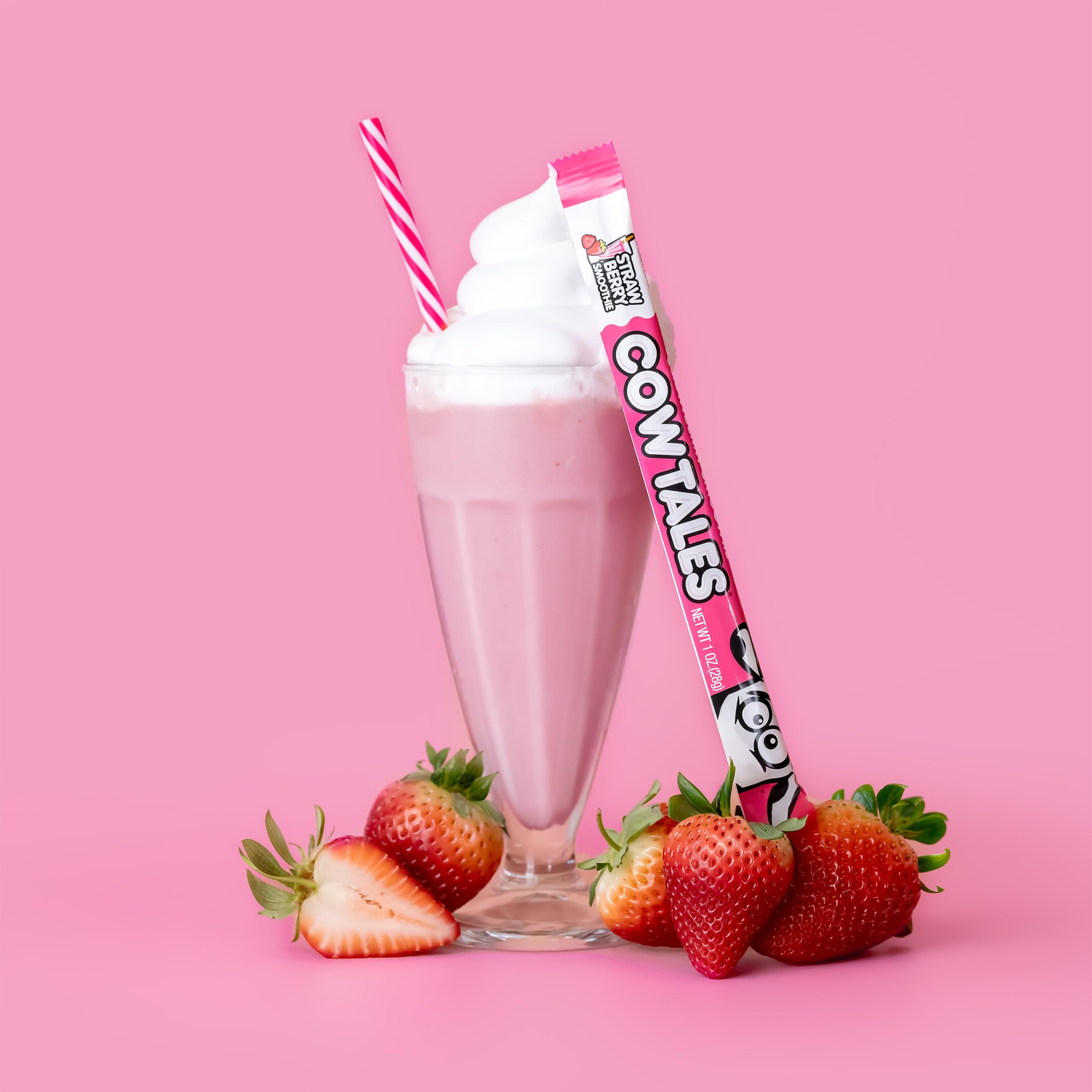Amazon.com : Goetze's Candy Strawberry Smoothie Cow Tales - 4.5