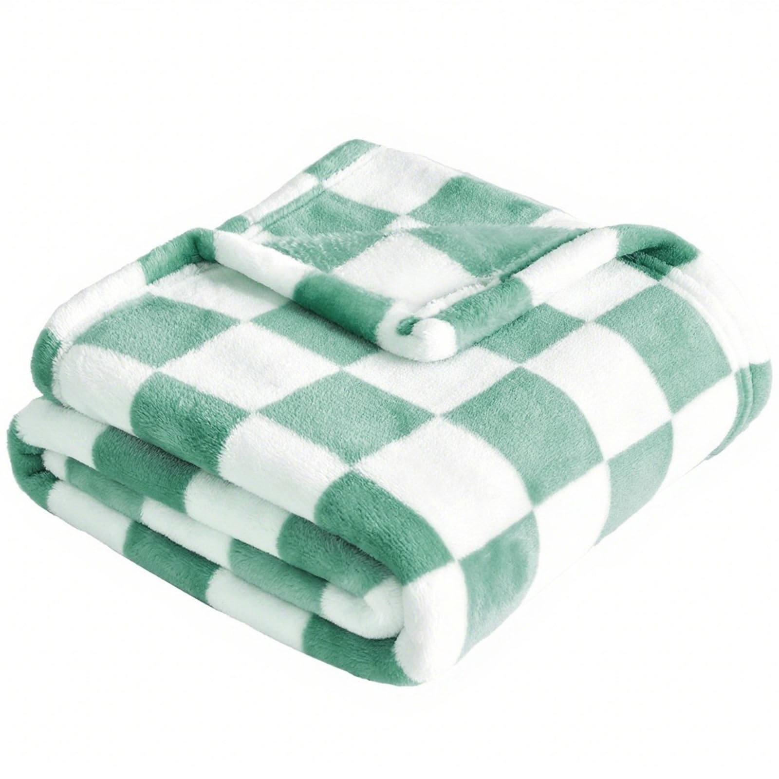 Housse en flanelle léopard émeraude, plaid à carreaux haut de gamme