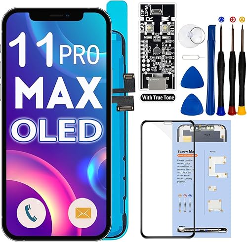OLED para iPhone 11 PRO MAX Reemplazo de pantalla de 6.5 pulgadas NO LCD Pantalla 3D Touch Frame Asamblea digitalizador con kit de reparación