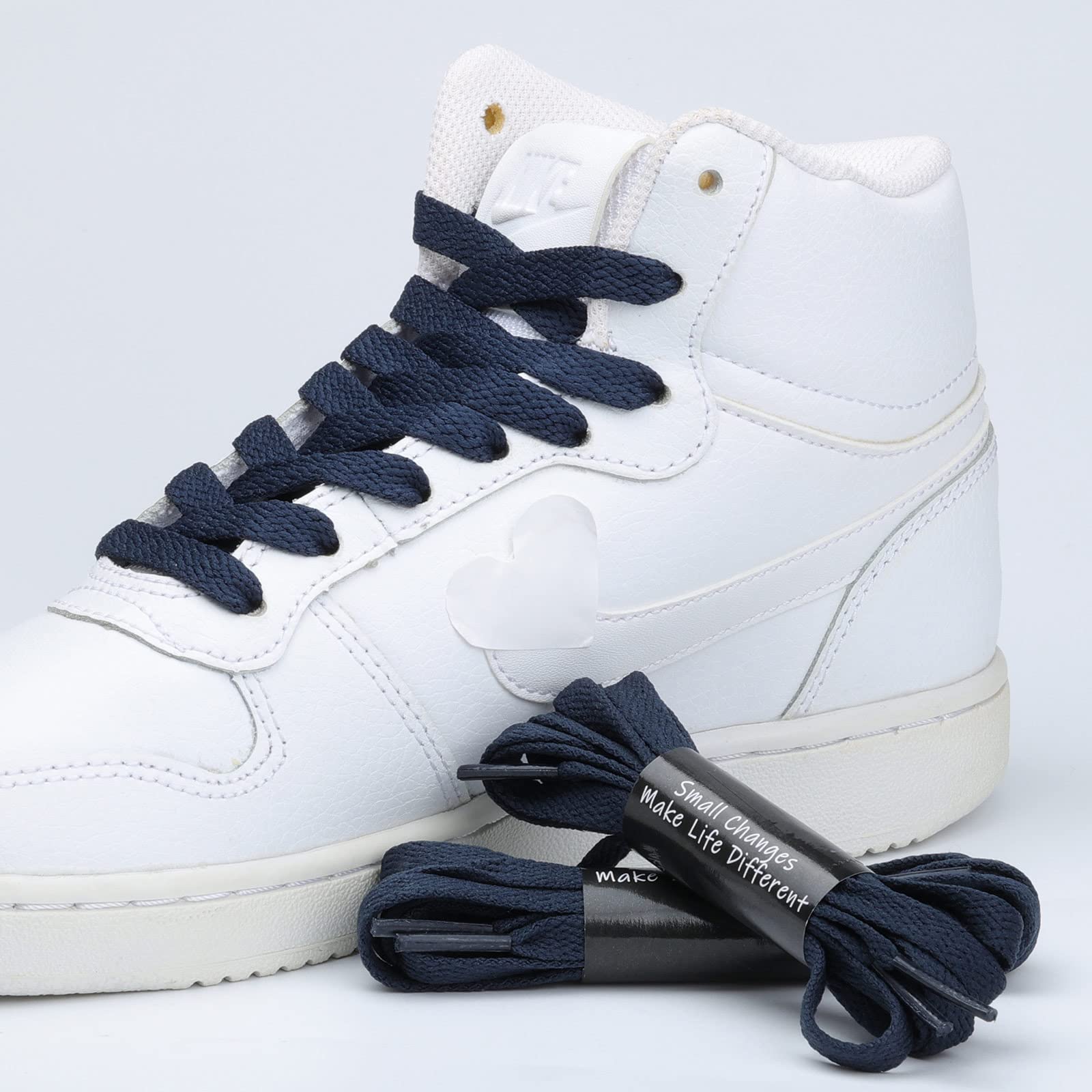 Stepace 2 Paar Flache Schnürsenkel, 8 mm Breite Premium Ersatz Schuhbänder für Turnschuhe, Sport, Freizeitschuhe - 3