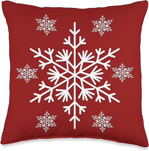 Miniatura 5 de DesignsByKelley Christmas Throw Pillows Home Decor Cojín decorativo con diseño de copo de nieve para sofá, silla, sofá, silla, sofá, 18 x 18
