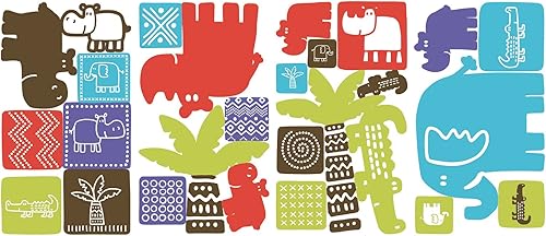 Miniatura 3 de RoomMates RMK1628SCS Safari Blocks - Calcomanías de pared para despegar y pegar