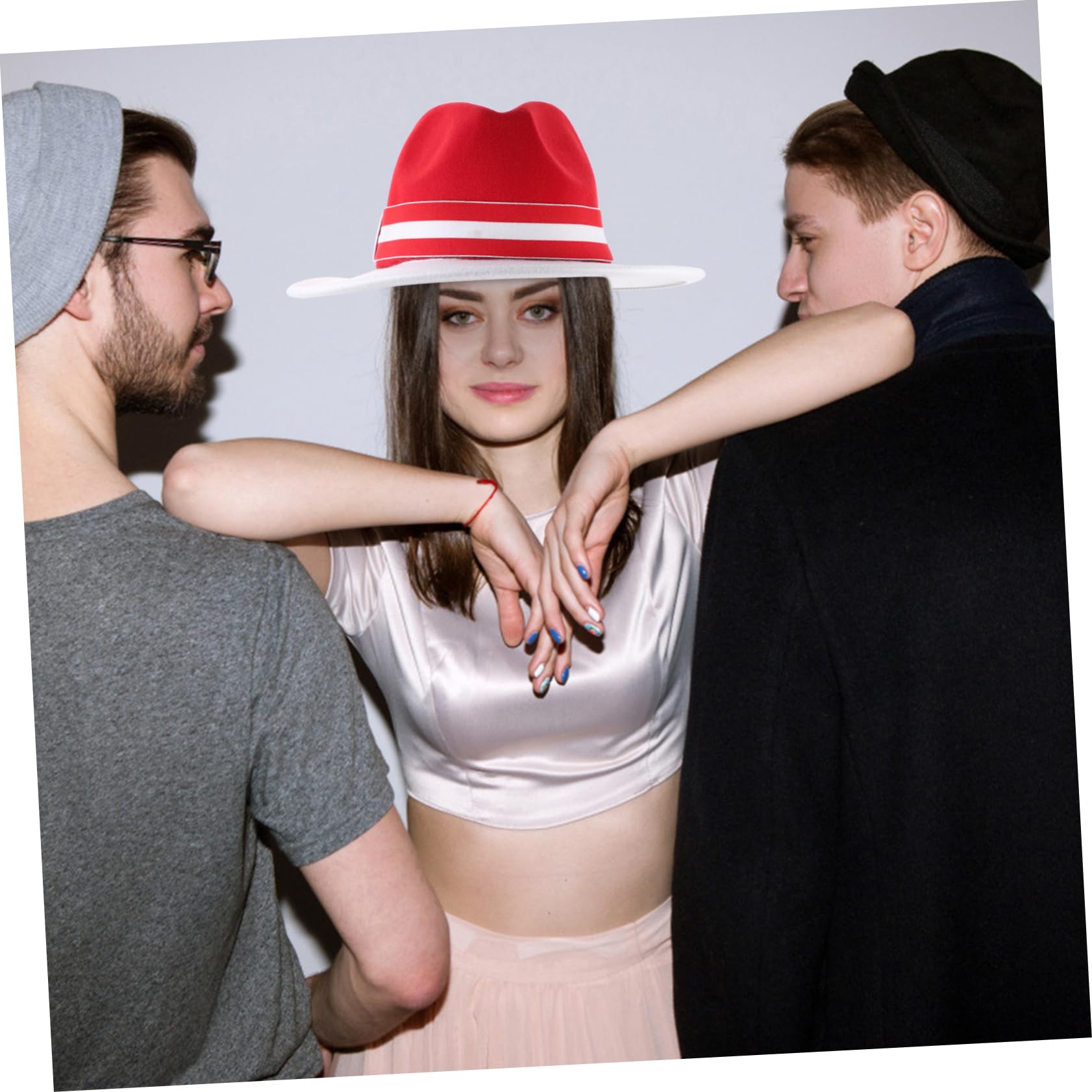 Sombrero De Jazz Sombrero De Vestir Pañuelo Fedoras Sombrero Para El Sol Tapa Sombrero De Vaquera Fiesta Arriba Borde Sombreros Para Mujer Sombreros De Ala Ancha Para Mujer De Lana