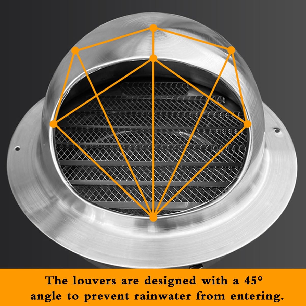 Rejilla de ventilación Redonda de Acero Inoxidable, Rejilla Protectora con Malla antiinsectos, Cubierta de Salida de Aire (tamaño: 300 mm – 11,8 Pulgadas)
