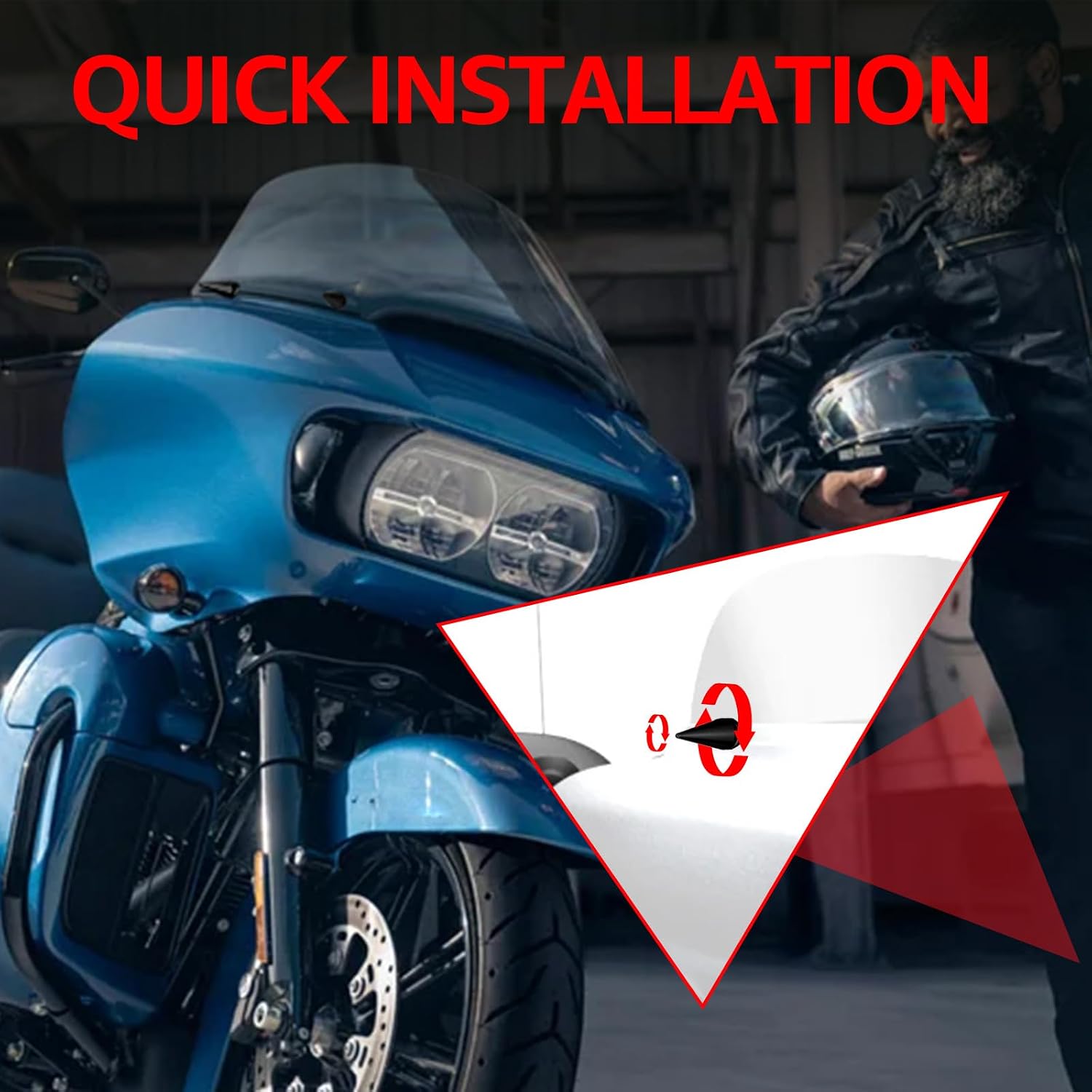 Motorcycle Fairing Bolts Black Windshield Screws Comaptible for Harley Davidson Touring Road Glide Model 2015-2024