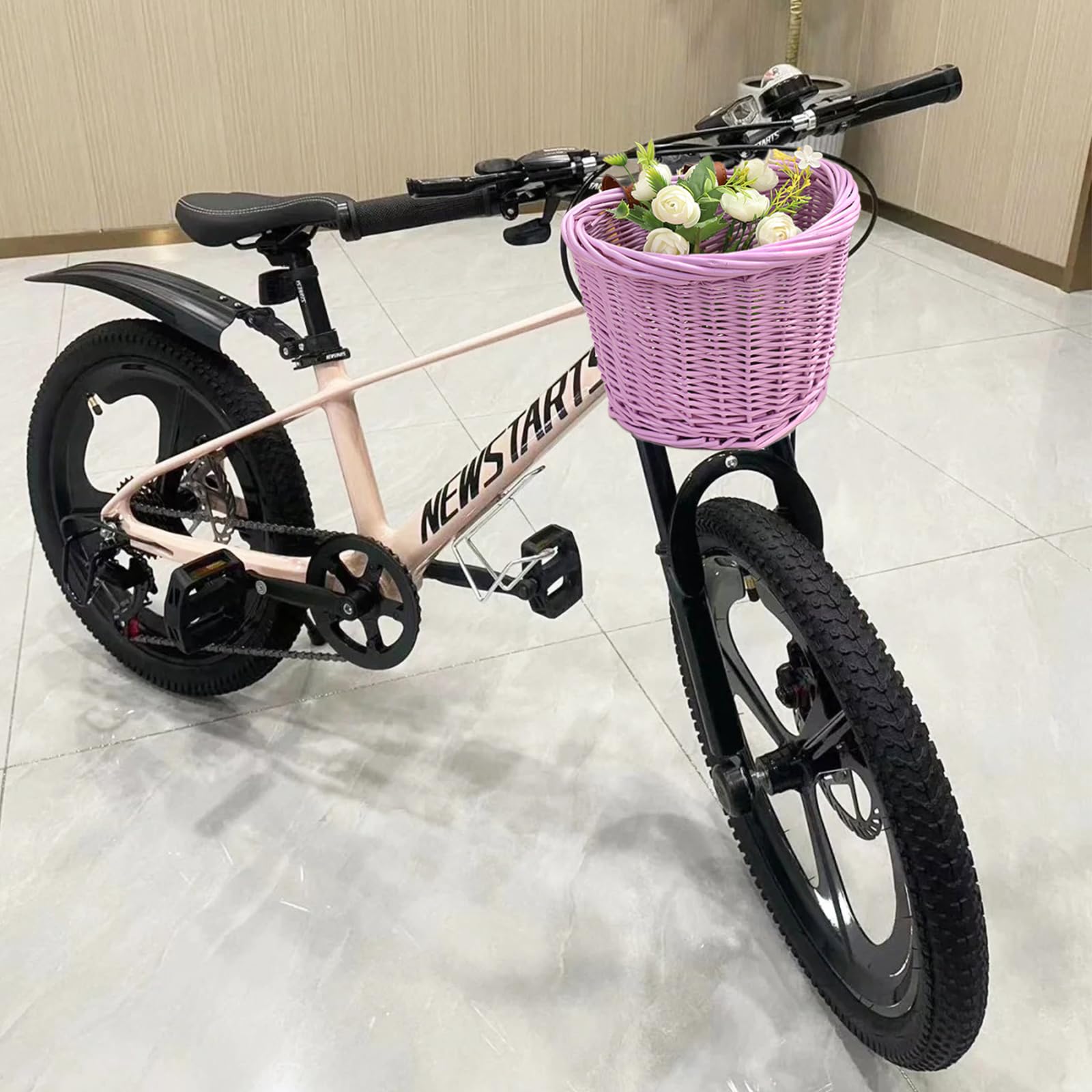Wicker Bike Basket - Kids Bicycle Accessory -5