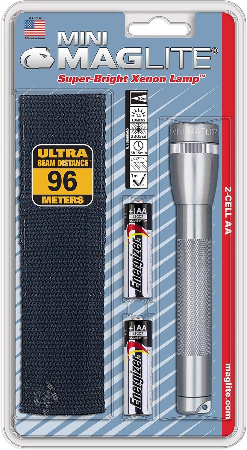 M2A09HU/M2A09H flashlight - flashlights (Hand flashlight, Grey, Silver, Aluminium, Incandescent, AA, Alkaline)