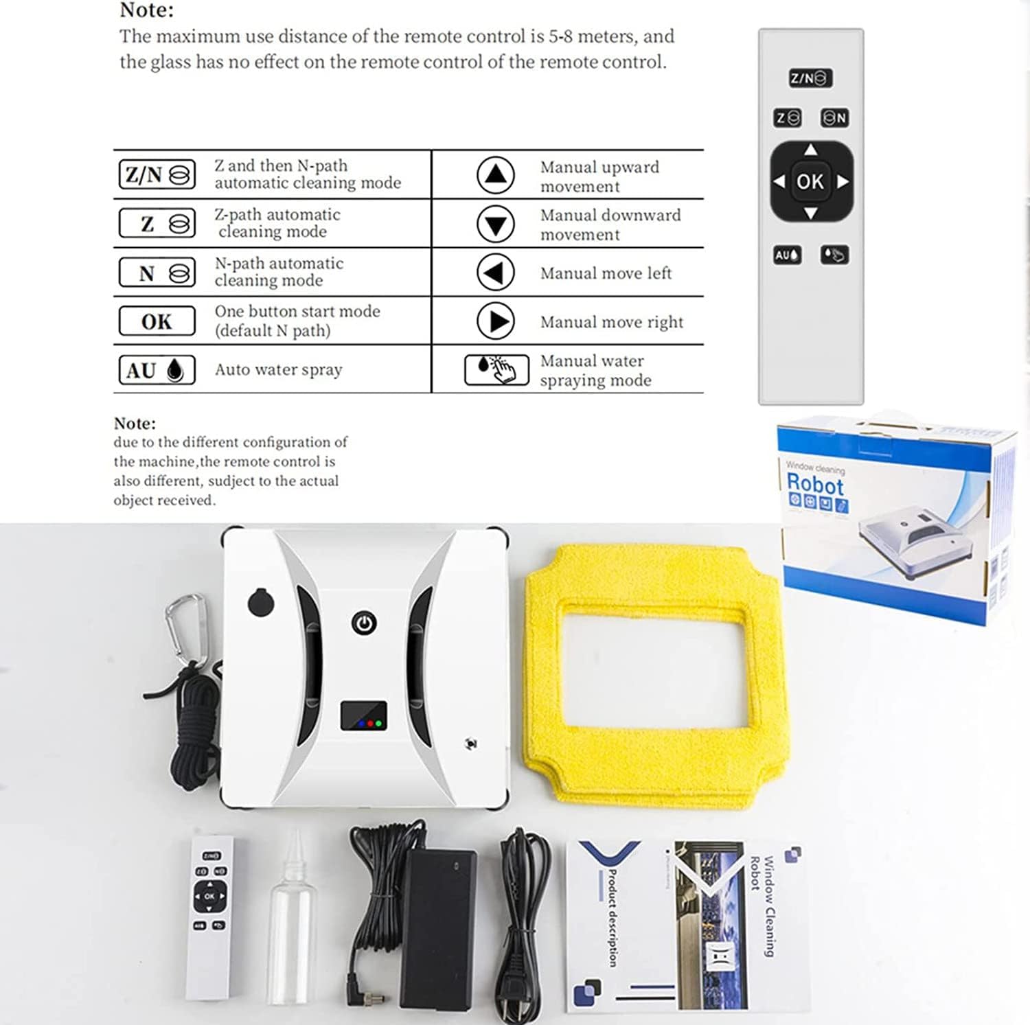 Home Smart Planned Glass Electric Window Cleaning Washer, Robot Lavavetri, Anti-Caduta Intelligente, Avvio con Un Pulsante + Telecomando + Controllo Tramite App