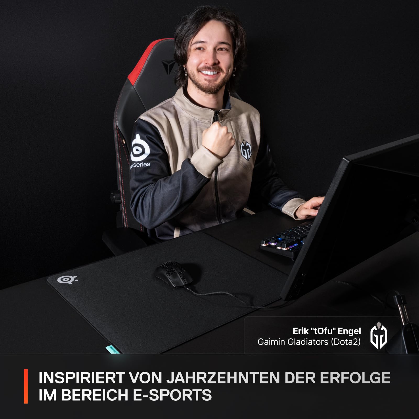 Steelseries QcK XL Performance Balance Gaming-Mauspad – Extradichte für sanftes Gleiten – Flache, abgesteppte Säume – rutschfeste Neopren-Gummibasis – 900 x 400 mm – FPS, MOBA, RTS, MMO