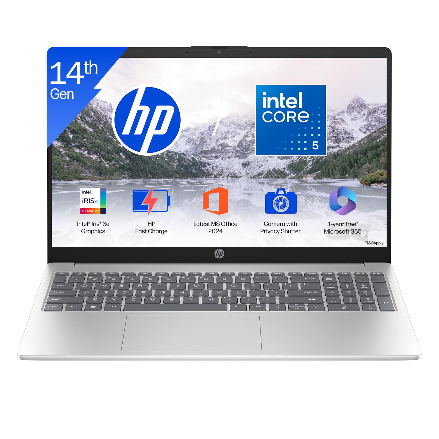 HP 15, Intel Core 5-120U (16GB DDR4, 512GB SSD) FHD, Anti-Glare, Micro